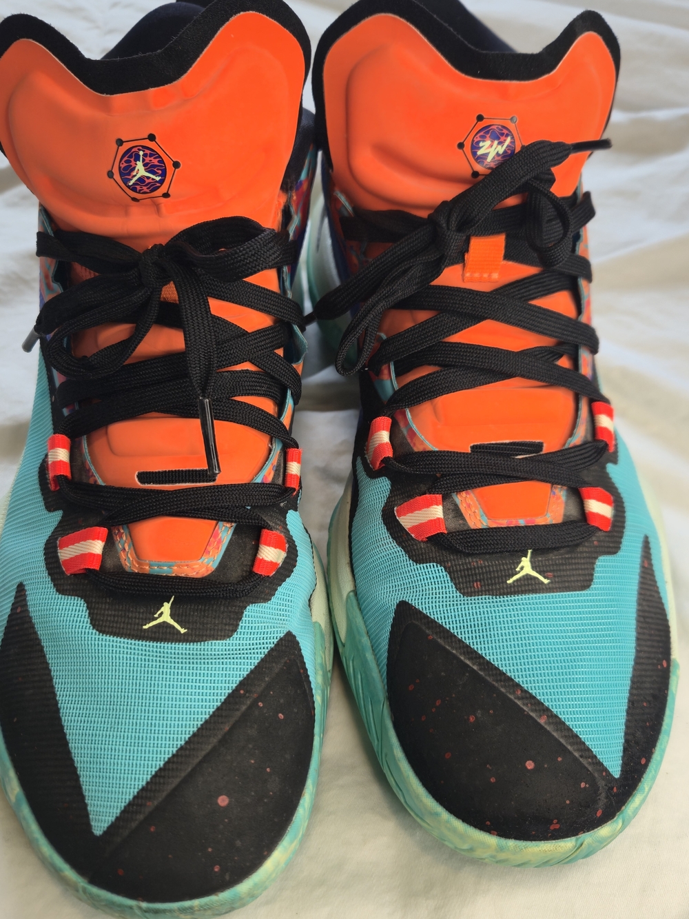Nike Air Jordan Zion 1 project Z Hyper Jade and Bright orange color scheme 12